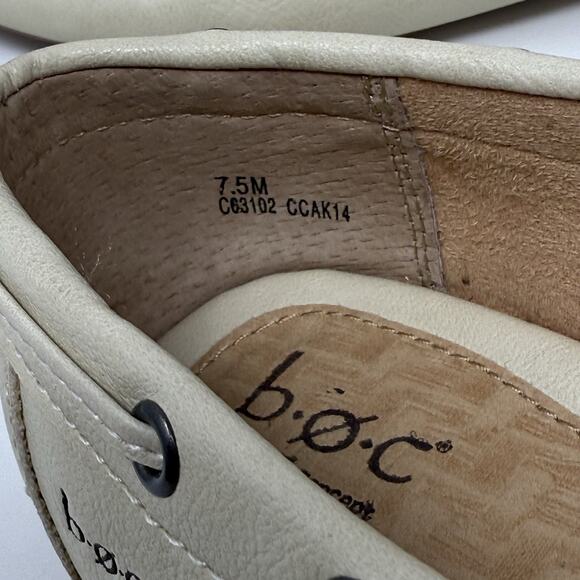 Boc Born Concept Cream Boat Loafers 7.5M Slip On Moccasin Preppy Nautical 90s - Picture 13 of 14